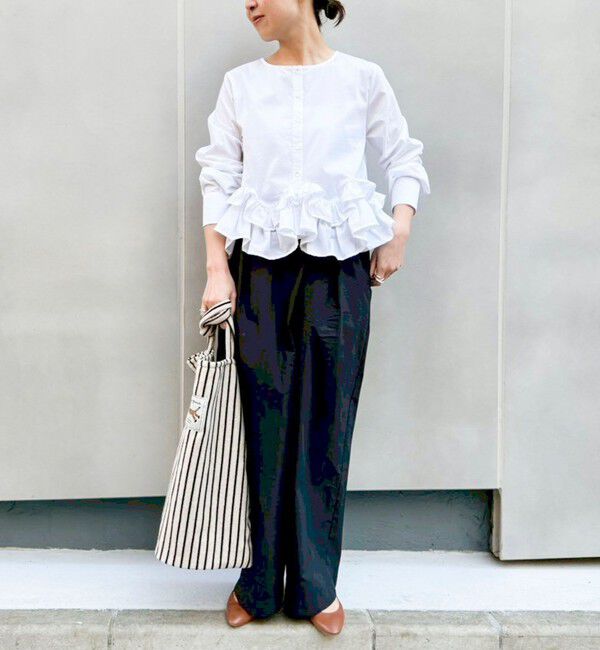 NOLLEY'S「【WEB限定】ウォッシャブルペプラムフリル2WAYブラウス」|シャツ・ブラウス|