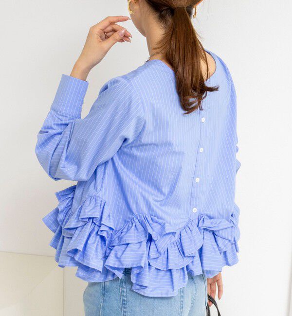 NOLLEY'S「【WEB限定】ウォッシャブルペプラムフリル2WAYブラウス」|シャツ・ブラウス|