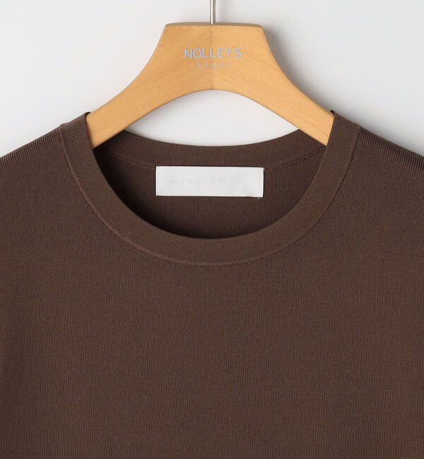 NOLLEY'S sophi「《手洗い可能/アンサンブル対応》マルチファンクション総針半袖プルオーバー」|ニット・セーター|