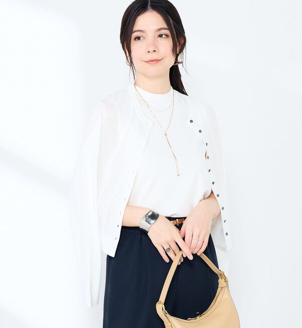 NOLLEY'S sophi「《手洗い可能/アンサンブル対応》マルチファンクションハイゲージクルーネックカーディガン」|カーディガン|