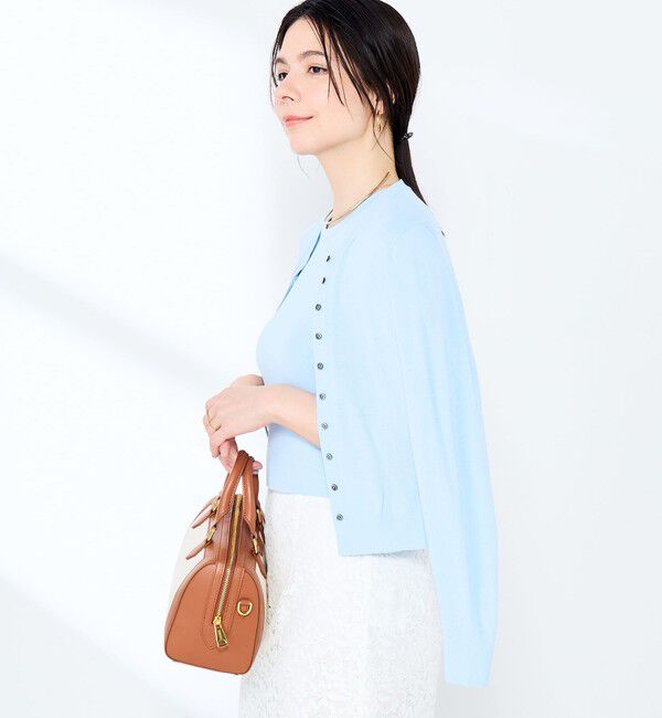 NOLLEY'S sophi「《手洗い可能/アンサンブル対応》マルチファンクションハイゲージクルーネックカーディガン」|カーディガン|