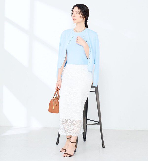 NOLLEY'S sophi「《手洗い可能/アンサンブル対応》マルチファンクションハイゲージクルーネックカーディガン」|カーディガン|