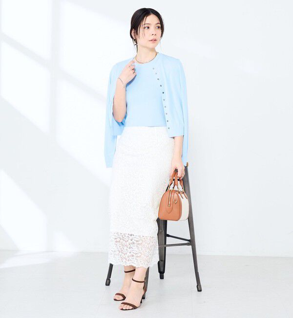 NOLLEY'S sophi「《手洗い可能/アンサンブル対応》マルチファンクションハイゲージクルーネックカーディガン」|カーディガン|