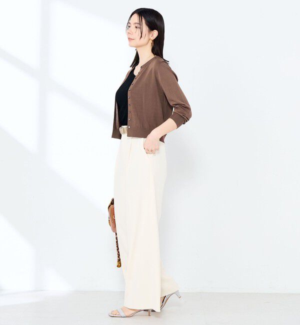 NOLLEY'S sophi「《手洗い可能/アンサンブル対応》マルチファンクションハイゲージクルーネックカーディガン」|カーディガン|