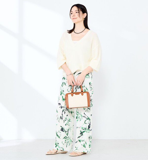 NOLLEY'S sophi「《手洗い可能》ペーパー混深V片畦プルオーバー」|ニット・セーター|