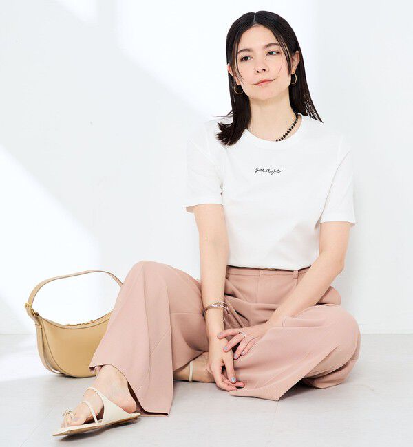 NOLLEY'S sophi「《手洗い可能》W&Wベイシック丈ロゴTシャツ」|Tシャツ・カットソー|