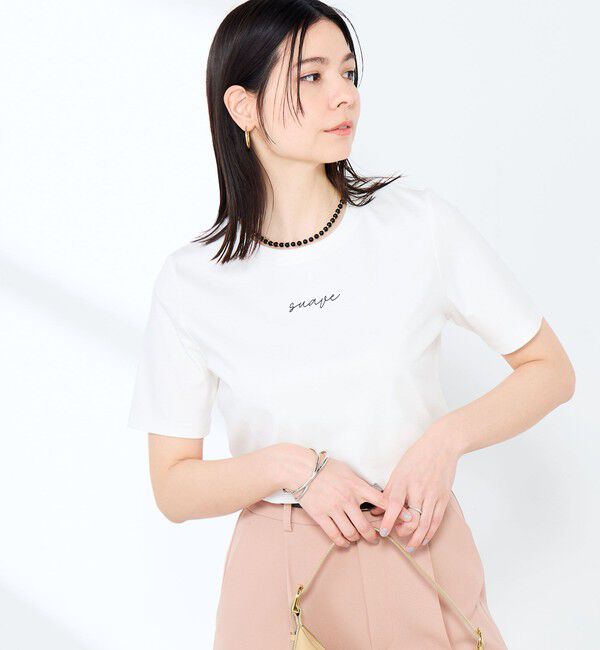 NOLLEY'S sophi「《手洗い可能》W&Wベイシック丈ロゴTシャツ」|Tシャツ・カットソー|