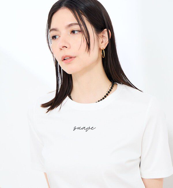 NOLLEY'S sophi「《手洗い可能》W&Wベイシック丈ロゴTシャツ」|Tシャツ・カットソー|