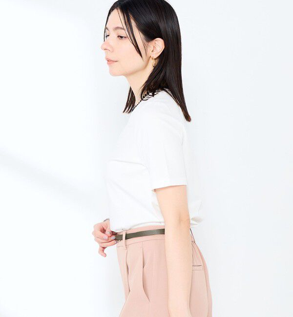 NOLLEY'S sophi「《手洗い可能》W&Wベイシック丈ロゴTシャツ」|Tシャツ・カットソー|