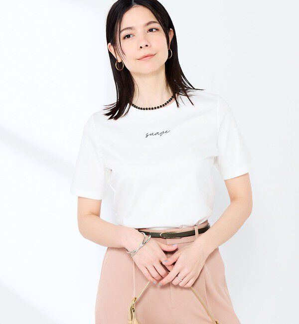 NOLLEY'S sophi「《手洗い可能》W&Wベイシック丈ロゴTシャツ」|Tシャツ・カットソー|