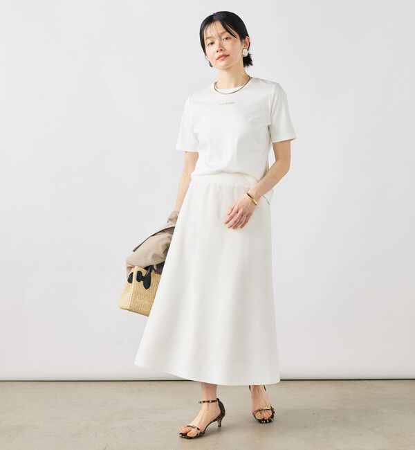 NOLLEY'S sophi「《手洗い可能》W&Wベイシック丈ロゴTシャツ」|Tシャツ・カットソー|