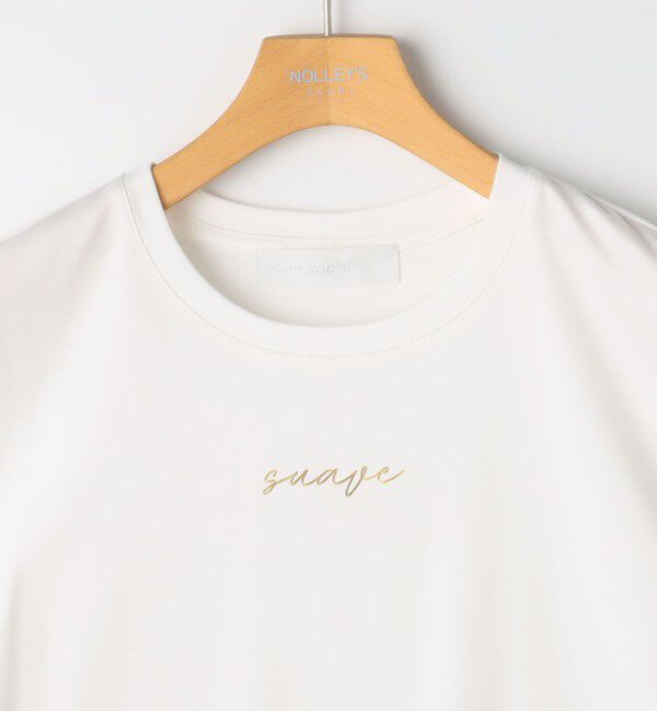 NOLLEY'S sophi「《手洗い可能》W&Wベイシック丈ロゴTシャツ」|Tシャツ・カットソー|