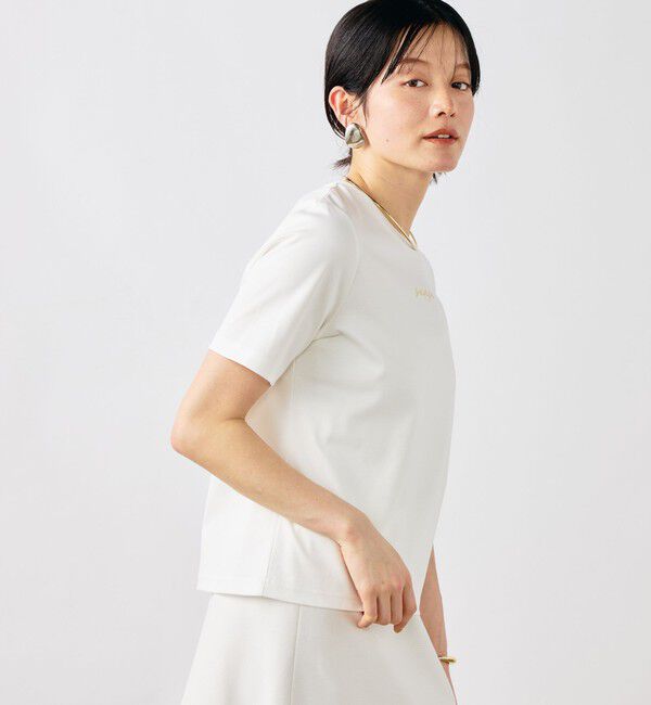 NOLLEY'S sophi「《手洗い可能》W&Wベイシック丈ロゴTシャツ」|Tシャツ・カットソー|