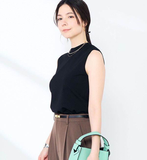 NOLLEY'S sophi「《手洗い可能》マルチファンクションハイネックノースリーブプルオーバー」|ニット・セーター|ブラック