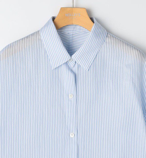 NOLLEY'S sophi「ウォッシャブルACARライトストライプ3WAYオーバーシャツ」|シャツ・ブラウス|