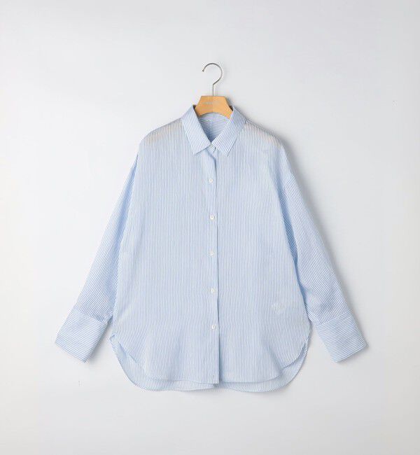 NOLLEY'S sophi「ウォッシャブルACARライトストライプ3WAYオーバーシャツ」|シャツ・ブラウス|