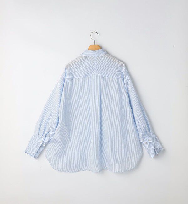 NOLLEY'S sophi「ウォッシャブルACARライトストライプ3WAYオーバーシャツ」|シャツ・ブラウス|