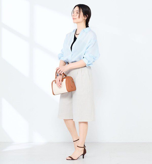 NOLLEY'S sophi「ウォッシャブルACARライトストライプ3WAYオーバーシャツ」|シャツ・ブラウス|