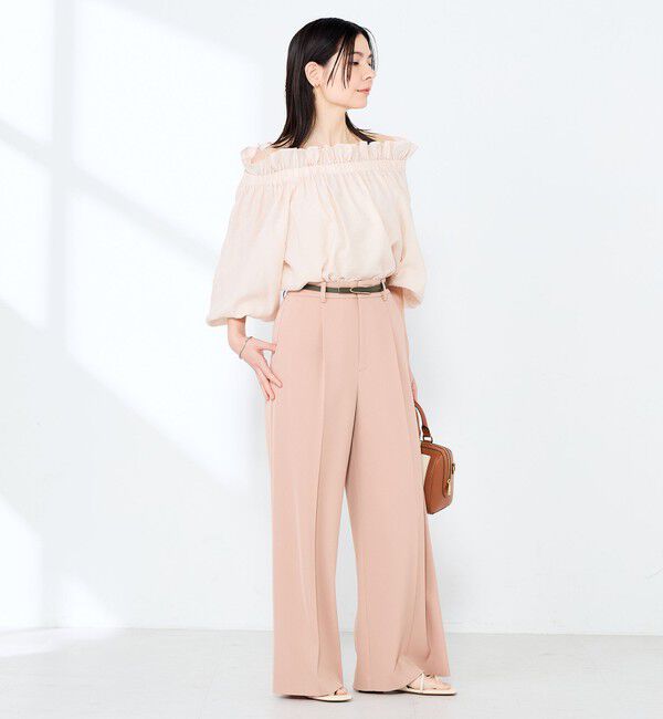 NOLLEY'S sophi「ウォッシャブル強撚ツイルワイドパンツ」|その他|