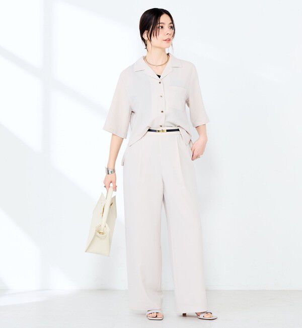 NOLLEY'S sophi「《セットアップ対応》ウォッシャブルエアリージョーゼットイージーワイドパンツ」|その他|