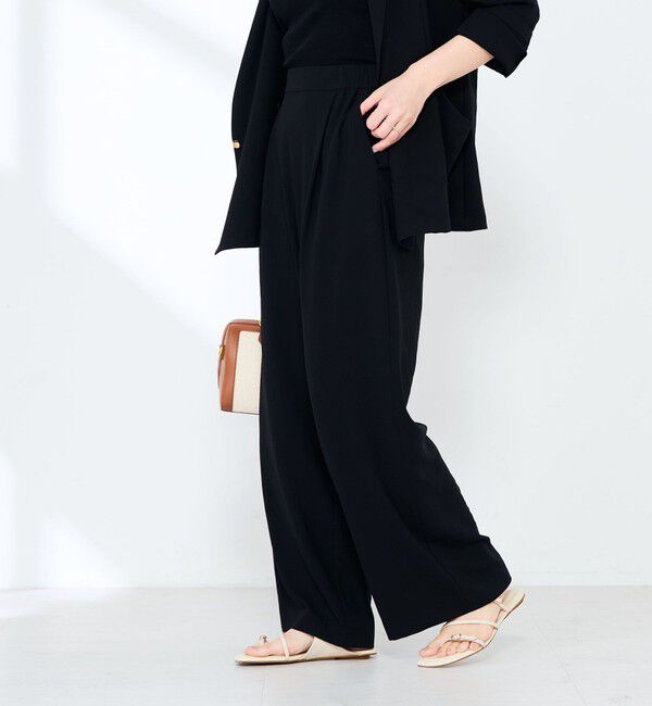NOLLEY'S sophi「《セットアップ対応》ウォッシャブルエアリージョーゼットイージーワイドパンツ」|その他|