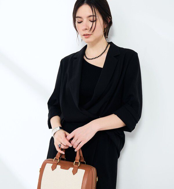 NOLLEY'S sophi「《セットアップ対応》ウォッシャブルエアリージョーゼットドレープライトジャケット」|テーラードジャケット|