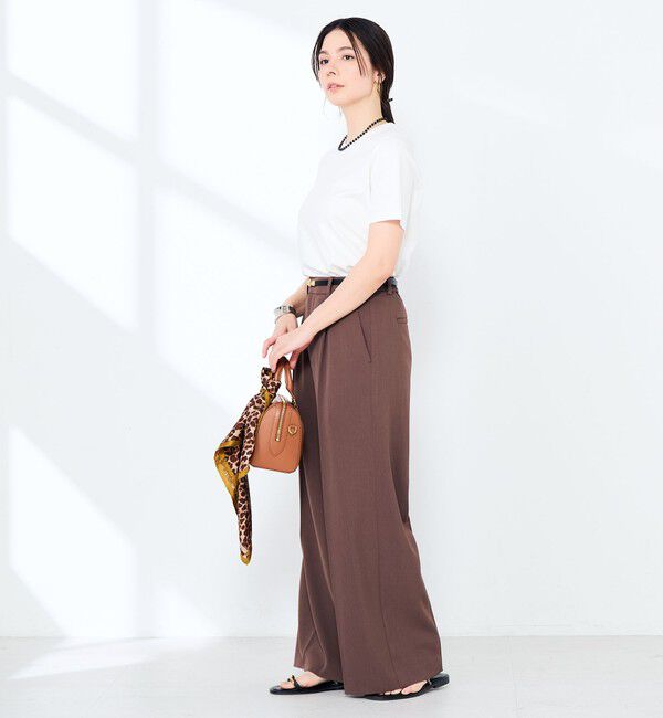 NOLLEY'S sophi「《手洗い可能》W&Wベイシック丈Tシャツ」|Tシャツ・カットソー|