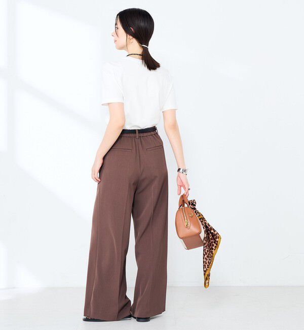 NOLLEY'S sophi「《手洗い可能》W&Wベイシック丈Tシャツ」|Tシャツ・カットソー|