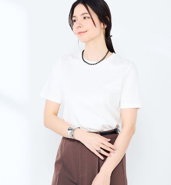 NOLLEY'S sophi「《手洗い可能》W&Wベイシック丈Tシャツ」|Tシャツ・カットソー|