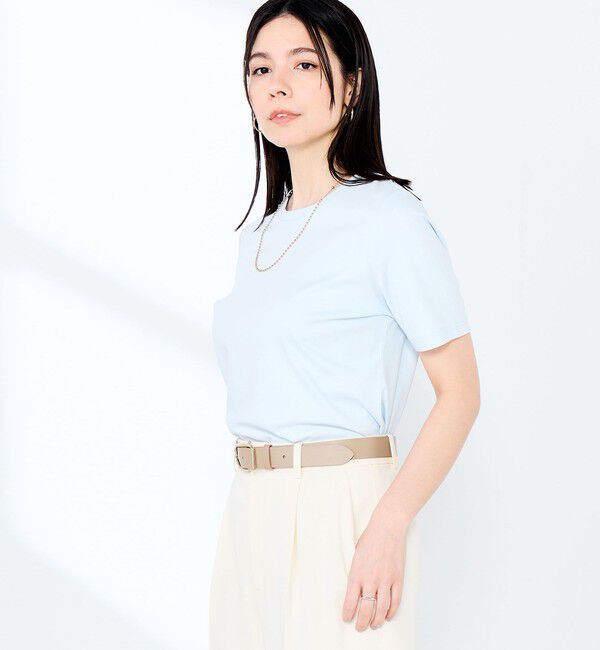 NOLLEY'S sophi「《手洗い可能》W&Wベイシック丈Tシャツ」|Tシャツ・カットソー|