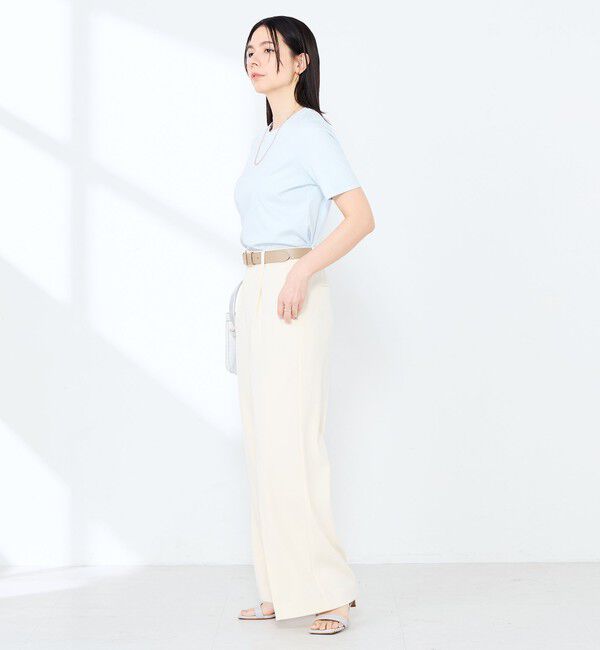 NOLLEY'S sophi「《手洗い可能》W&Wベイシック丈Tシャツ」|Tシャツ・カットソー|