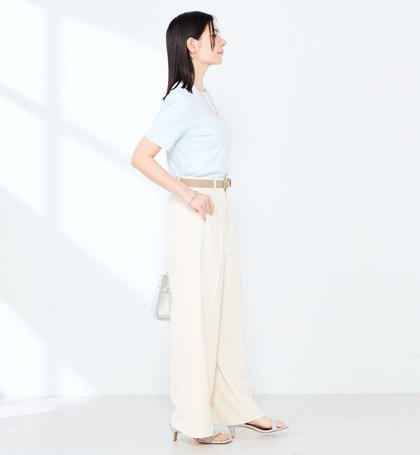 NOLLEY'S sophi「《手洗い可能》W&Wベイシック丈Tシャツ」|Tシャツ・カットソー|