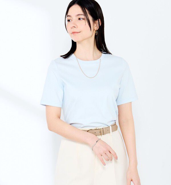 NOLLEY'S sophi「《手洗い可能》W&Wベイシック丈Tシャツ」|Tシャツ・カットソー|