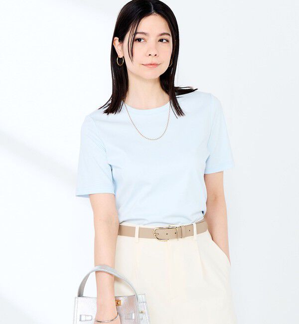 NOLLEY'S sophi「《手洗い可能》W&Wベイシック丈Tシャツ」|Tシャツ・カットソー|