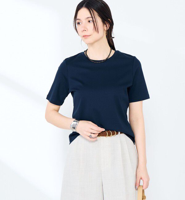 NOLLEY'S sophi「《手洗い可能》W&Wベイシック丈Tシャツ」|Tシャツ・カットソー|