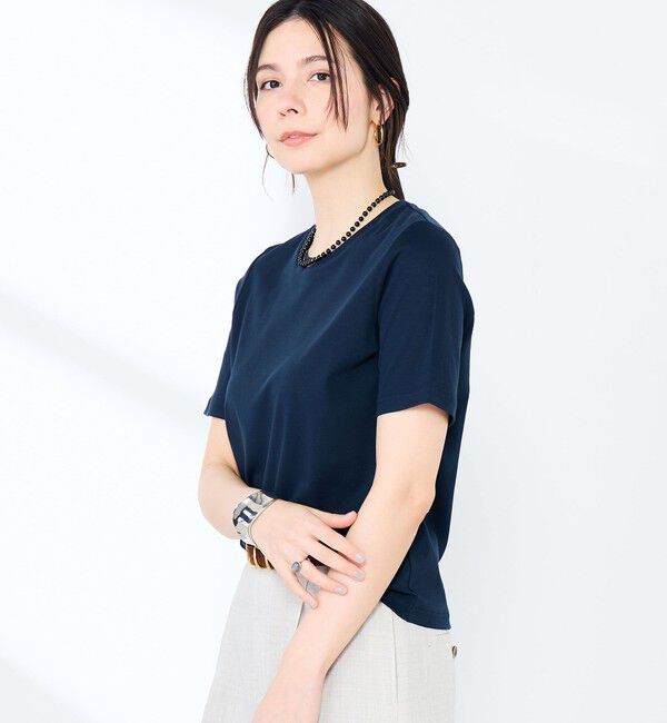 NOLLEY'S sophi「《手洗い可能》W&Wベイシック丈Tシャツ」|Tシャツ・カットソー|