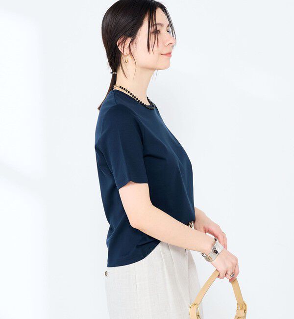 NOLLEY'S sophi「《手洗い可能》W&Wベイシック丈Tシャツ」|Tシャツ・カットソー|