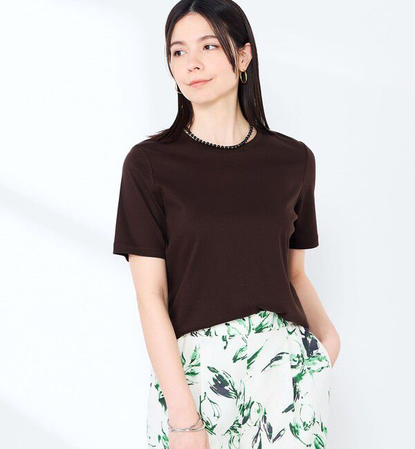 NOLLEY'S sophi「《手洗い可能》W&Wベイシック丈Tシャツ」|Tシャツ・カットソー|