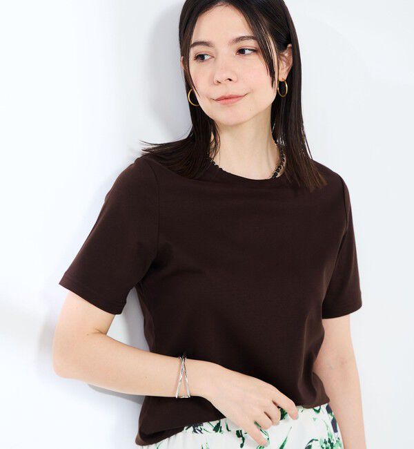 NOLLEY'S sophi「《手洗い可能》W&Wベイシック丈Tシャツ」|Tシャツ・カットソー|