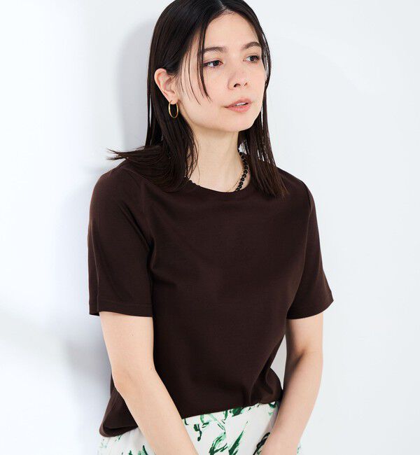 NOLLEY'S sophi「《手洗い可能》W&Wベイシック丈Tシャツ」|Tシャツ・カットソー|