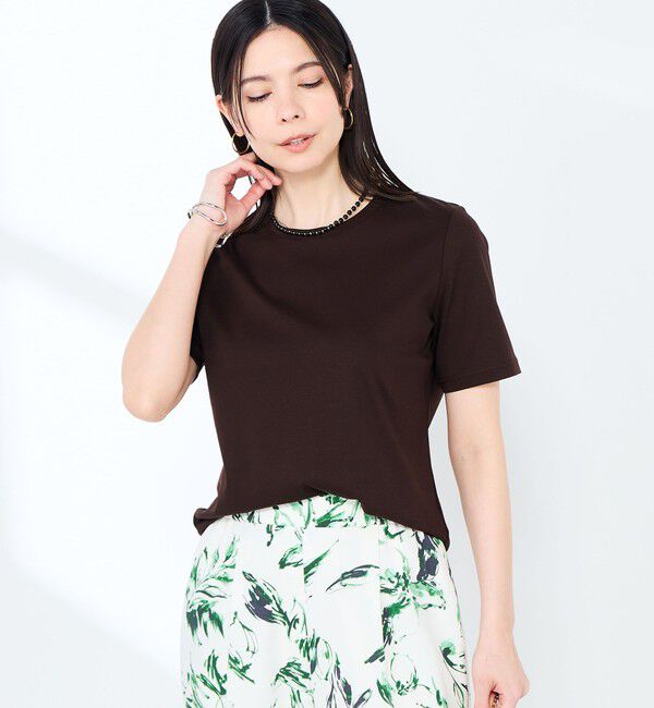 NOLLEY'S sophi「《手洗い可能》W&Wベイシック丈Tシャツ」|Tシャツ・カットソー|