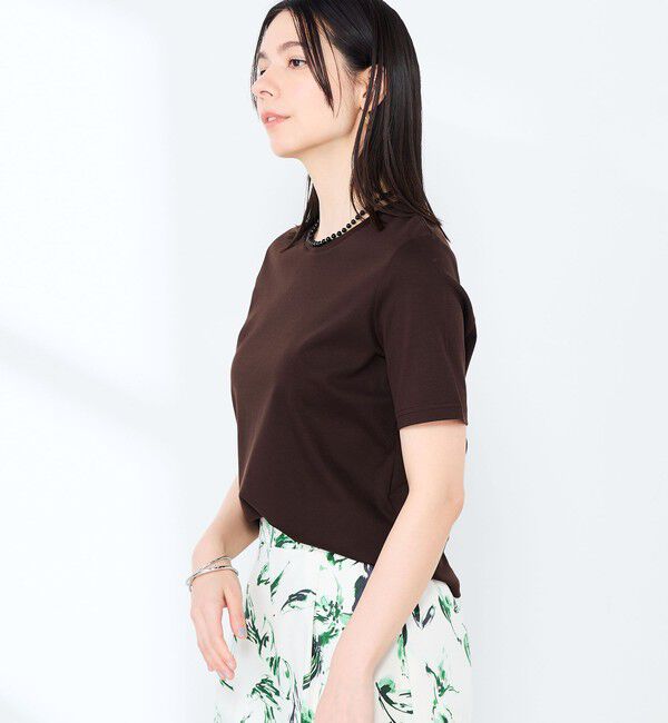 NOLLEY'S sophi「《手洗い可能》W&Wベイシック丈Tシャツ」|Tシャツ・カットソー|