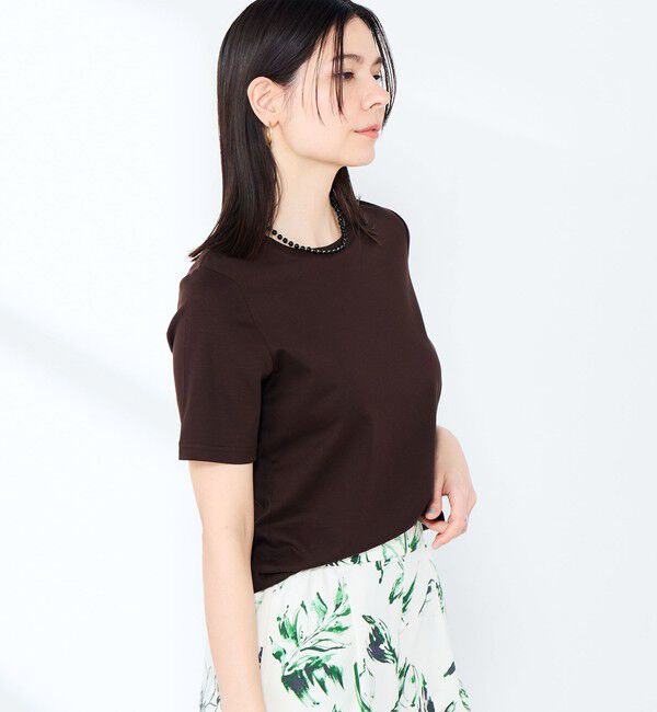 NOLLEY'S sophi「《手洗い可能》W&Wベイシック丈Tシャツ」|Tシャツ・カットソー|