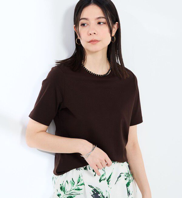 NOLLEY'S sophi「《手洗い可能》W&Wベイシック丈Tシャツ」|Tシャツ・カットソー|