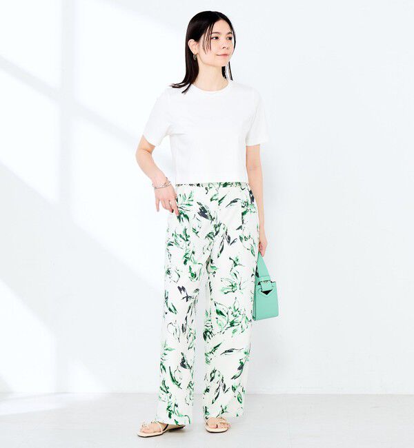 NOLLEY'S sophi「《手洗い可能》W&Wショート丈Tシャツ」|Tシャツ・カットソー|