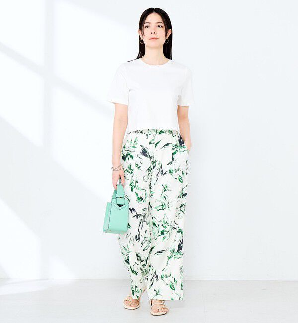 NOLLEY'S sophi「《手洗い可能》W&Wショート丈Tシャツ」|Tシャツ・カットソー|