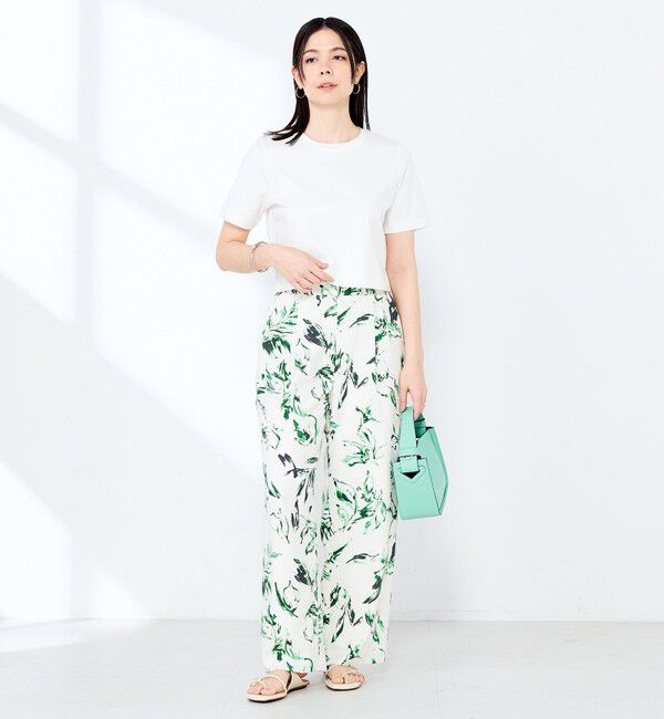 NOLLEY'S sophi「《手洗い可能》W&Wショート丈Tシャツ」|Tシャツ・カットソー|