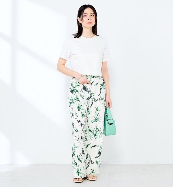 NOLLEY'S sophi「《手洗い可能》W&Wショート丈Tシャツ」|Tシャツ・カットソー|