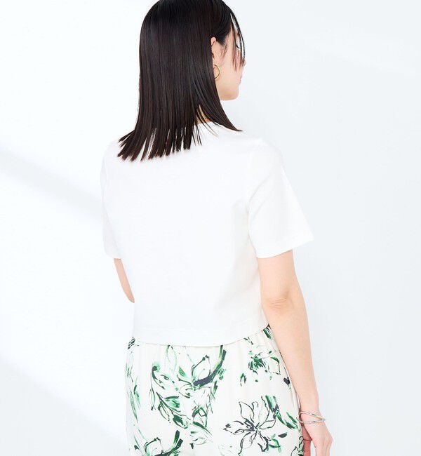 NOLLEY'S sophi「《手洗い可能》W&Wショート丈Tシャツ」|Tシャツ・カットソー|