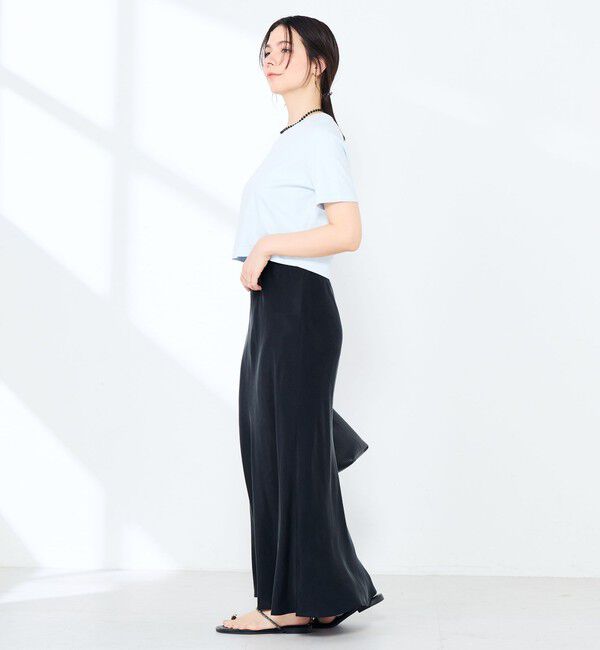 NOLLEY'S sophi「《手洗い可能》W&Wショート丈Tシャツ」|Tシャツ・カットソー|